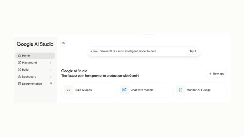 اختيار وضع العمل (Build أو Playground)