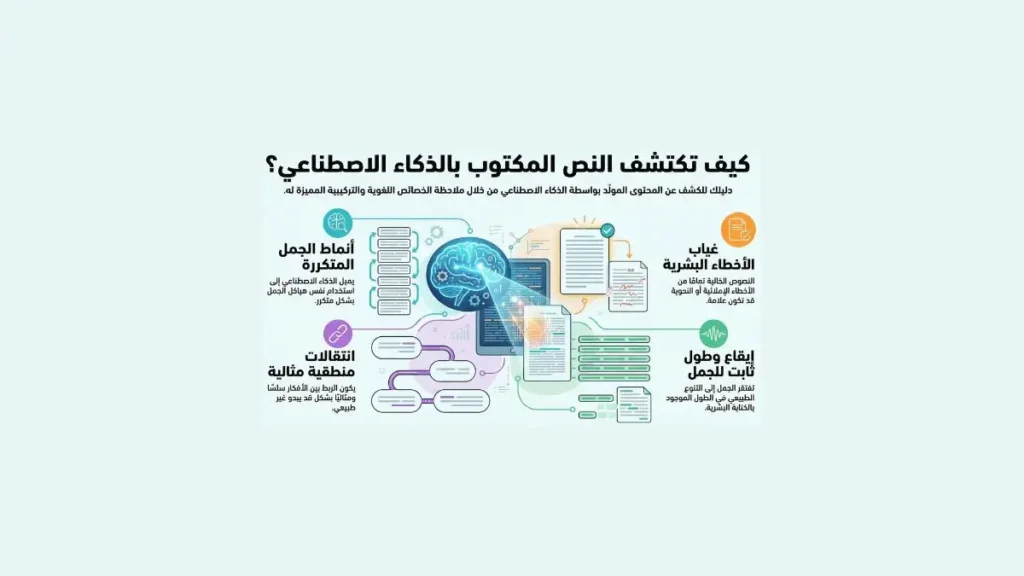 مخطط رسم يوضح الكشف اليدوي بدون أدوات كشف الذكاء الاصطناعي