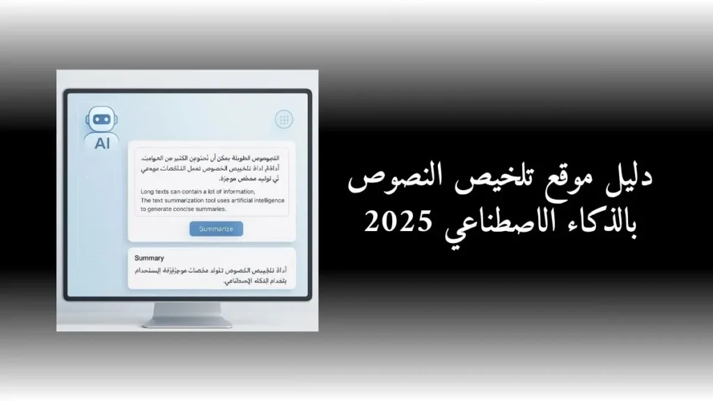 دليل موقع تلخيص النصوص بالذكاء الاصطناعي
