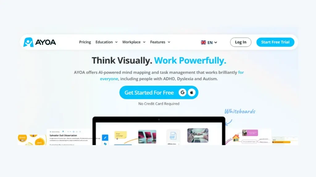 واجهة موقع Ayoa