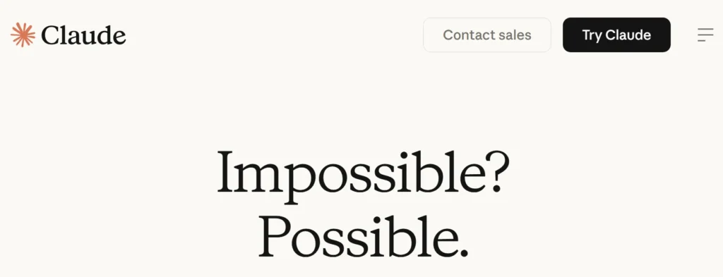 واجهة موقع claude ai